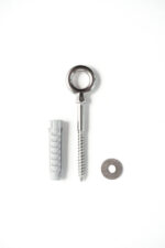 Wkręt oczkowy z pierścieniem + kołek + podkładka